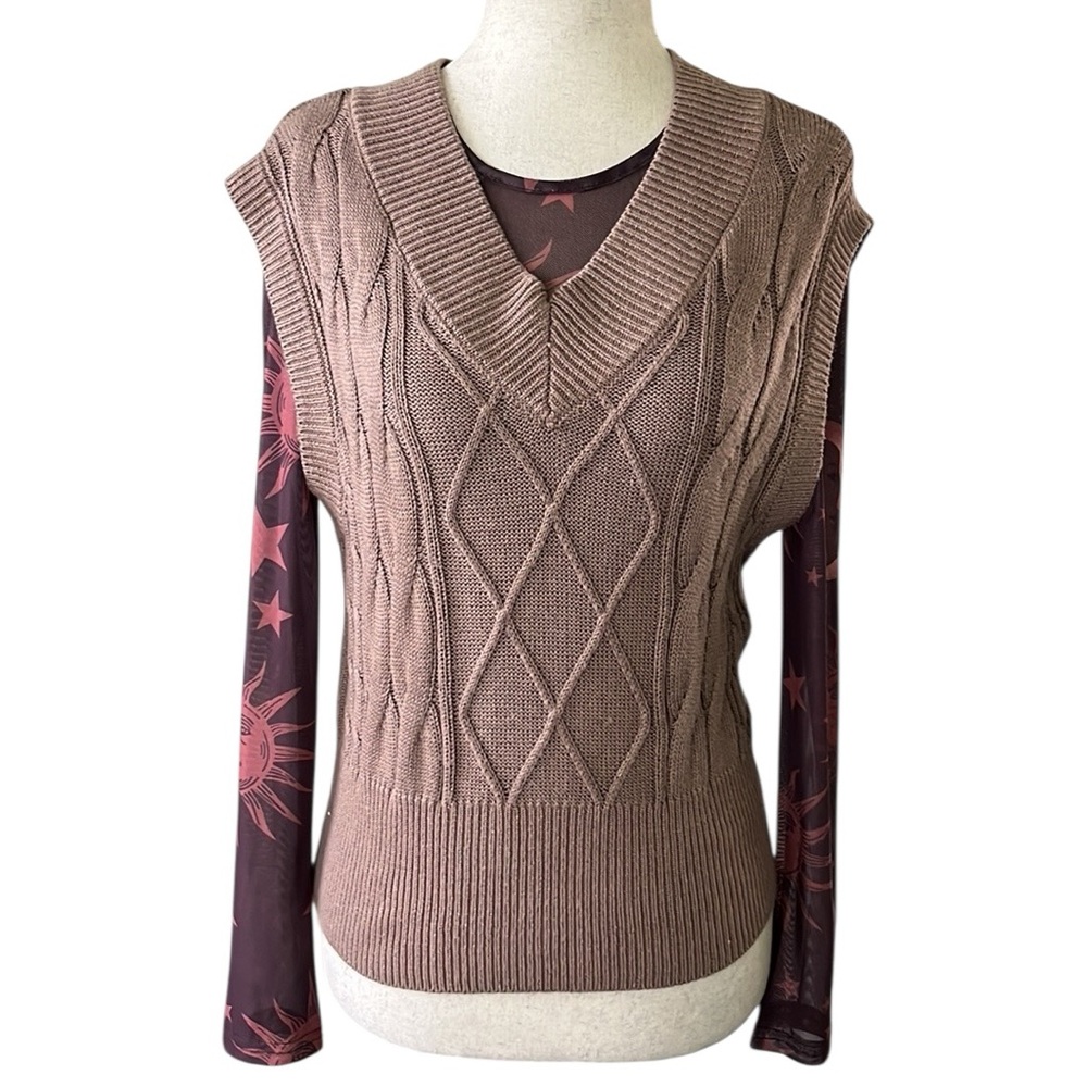 Corvelia Women's Chic Transparent Long Sleeves Sheer Top - Picture 8 of 9